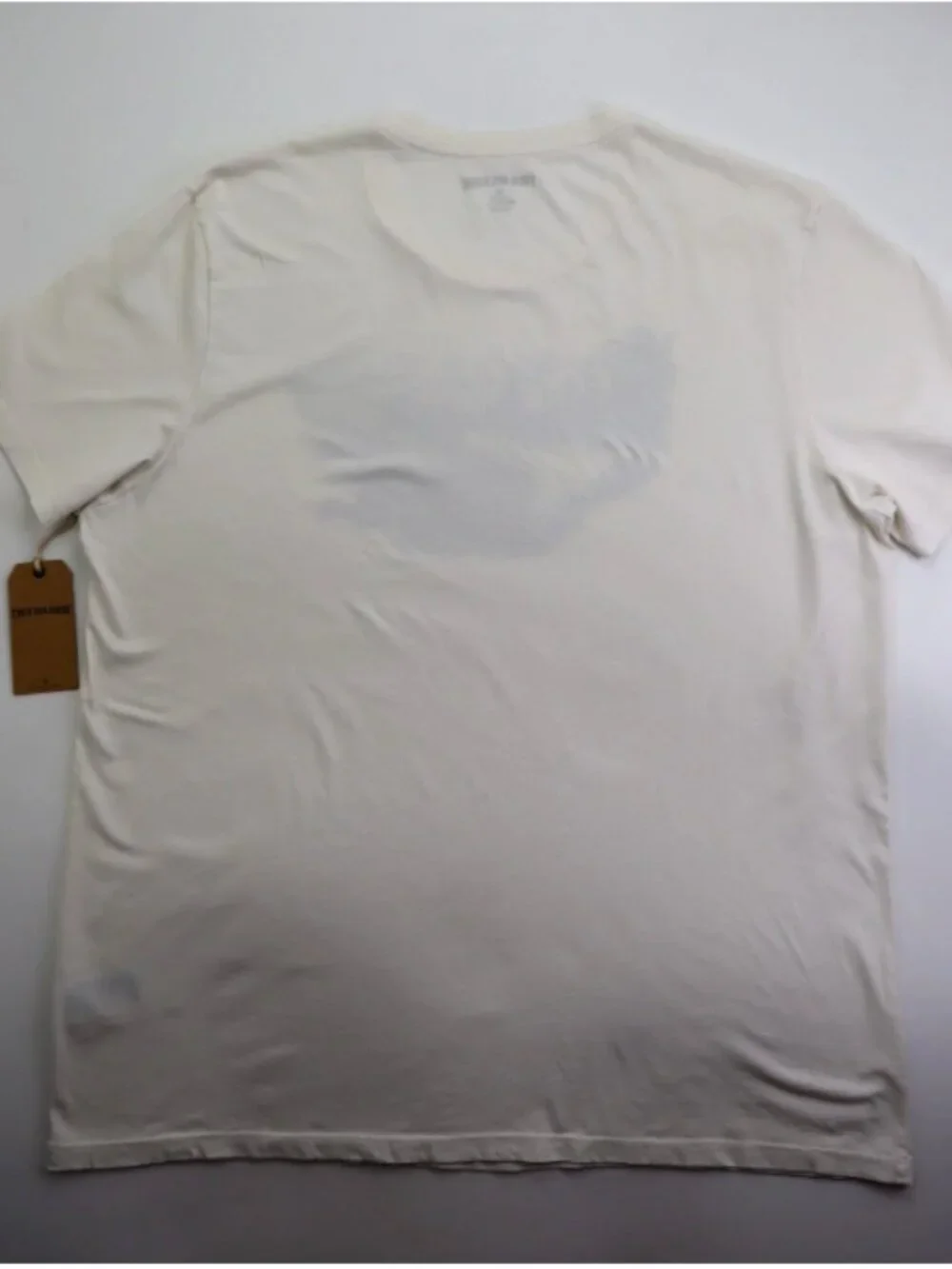 True Religion Made in USA Men's T-Shirt Tee 3XL Crew Neck Cotton Winter White